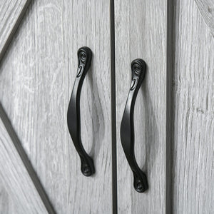 Credenza Cucina Country con Armadietto a 2 Ante e Cassetto 80x39.7x80cm Grigio