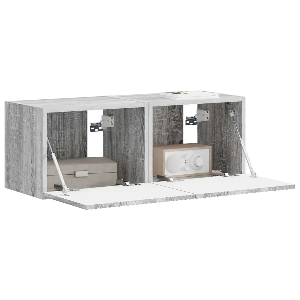Mobile TV da parete 2 pcs Grigio Sonoma 39 x 31 x 29,5 cm 892182