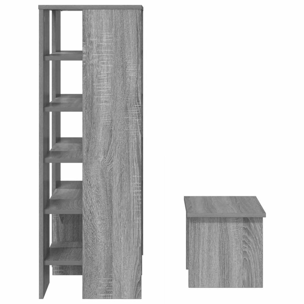 Mobile per scarpe 2 pcs Grigio Sonoma Legno multistrato 8000385