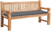 Panchina da Giardino in Teak Jackson con Cuscino grigio scuro,166x48x8 cm