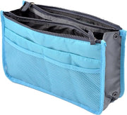 Organizzatore per borse da donna, contenitore per cosmetici con 13 cassette, fodero espandibile, borsa con cerniera, borsa per bambino, valigetta con maniglia, 28 x 16,5 x 8,5 cm