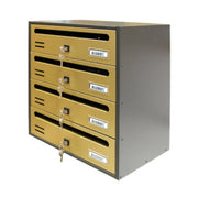 CASSETTA POSTALE ALUBOX CUBO/R 4 38,5X25X43 ORO- ALUBOX- 1,0 pz