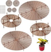 Protezioni per pavimento per vaso fiorito - Set da 4 - Reticolo - 52/30 cm
