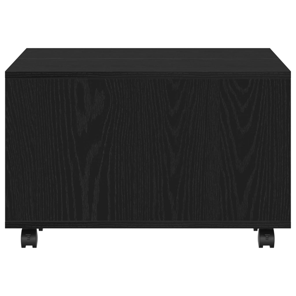 Tavolino  Nero Rovere 60x60x38 cm in legno ingegnerizzato
