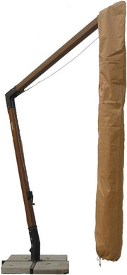 Ombrelloni Decentrati 300x400x2 cm Canapa Beige Parasole Esterno