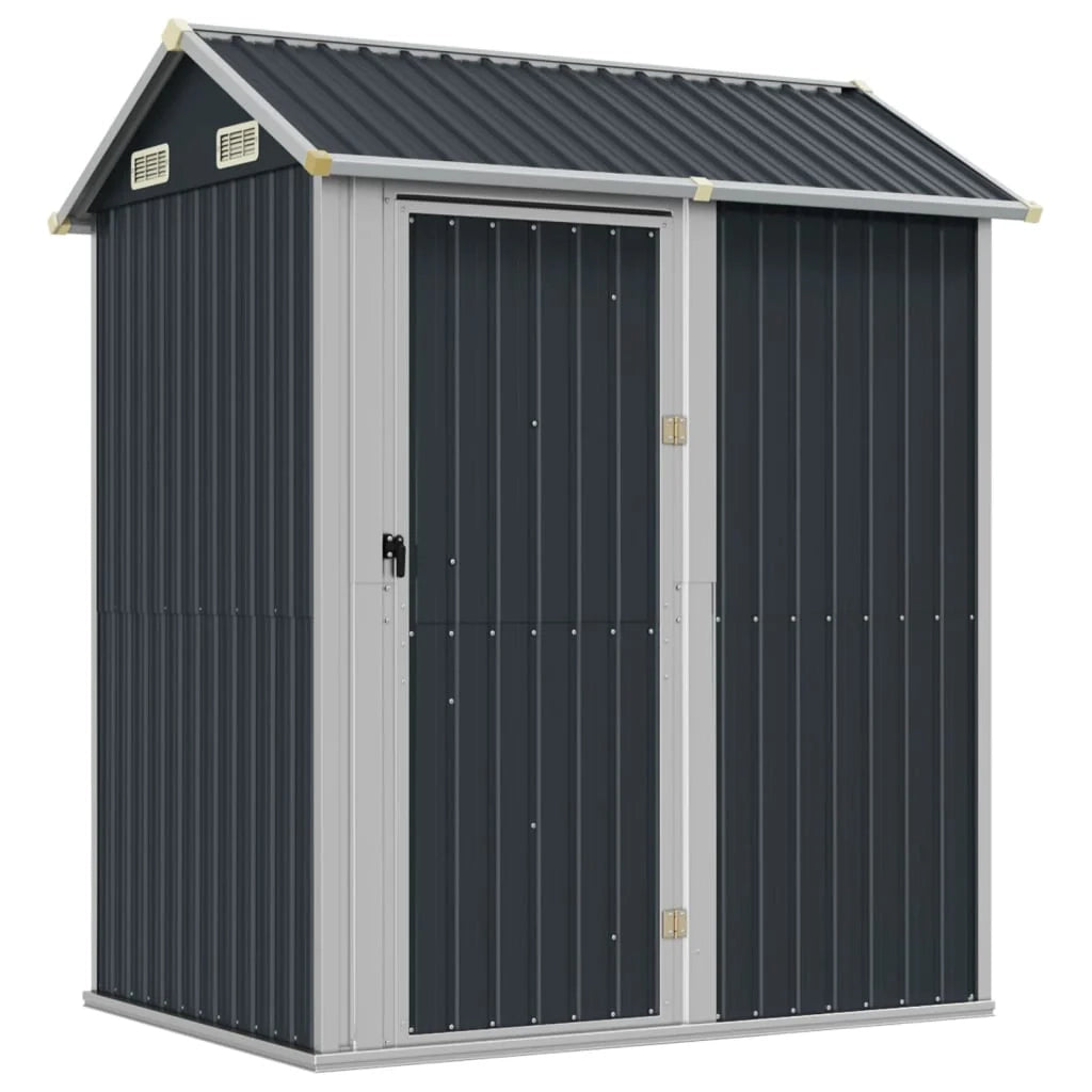 Casetta da giardino cabina ripostiglio casetta da esterno robusta casetta per attrezzi 192 x 152,5 x 237 cm acciaio zincato antracite 02_0022195