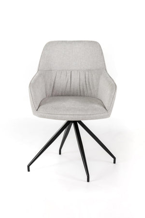 Set 4 Sedie 56x56xH87 cm in Tessuto Gaia Grigio Chiaro