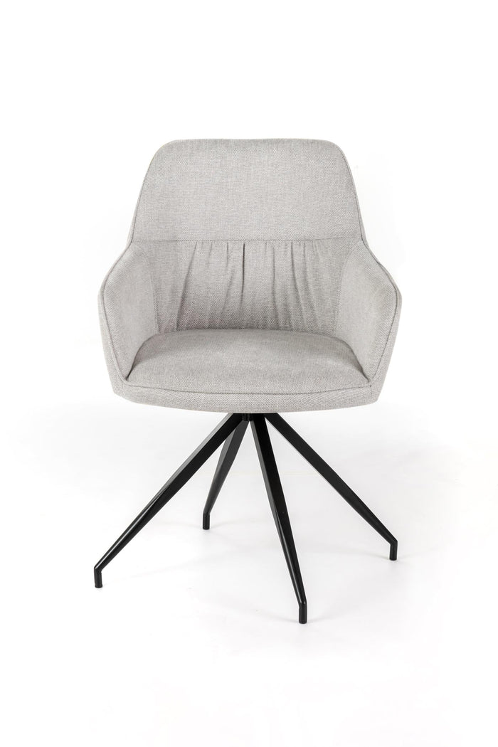 Set 4 Sedie 56x56xH87 cm in Tessuto Gaia Grigio Chiaro