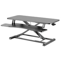 Alzata per monitor 95x40cm con porta tastiera, regolabile, Supporto di rialzo per computer