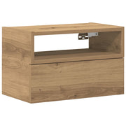 Comodino | Armadio da Notte | Mobiletto da notte a Muro Rovere Artigianale 45x26x28,5 cm