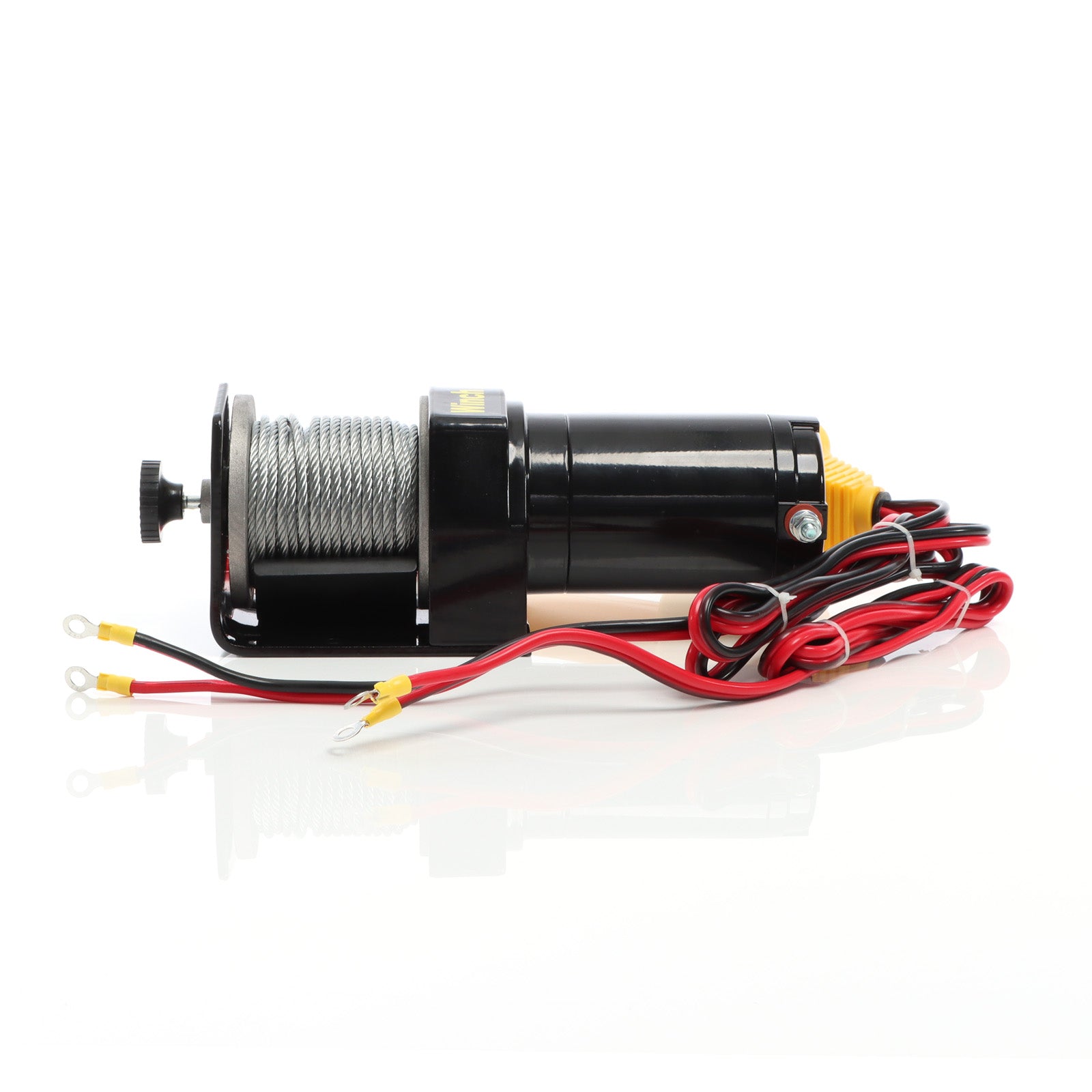 Set Argano elettrico 907kg 12V con fune d'acciaio 12,5m 1CV e guida a rulli da 907-1587kg