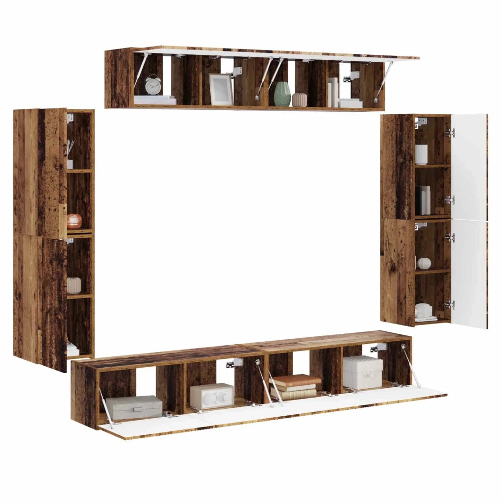 Mobile TV 8 pcs Legno vecchio