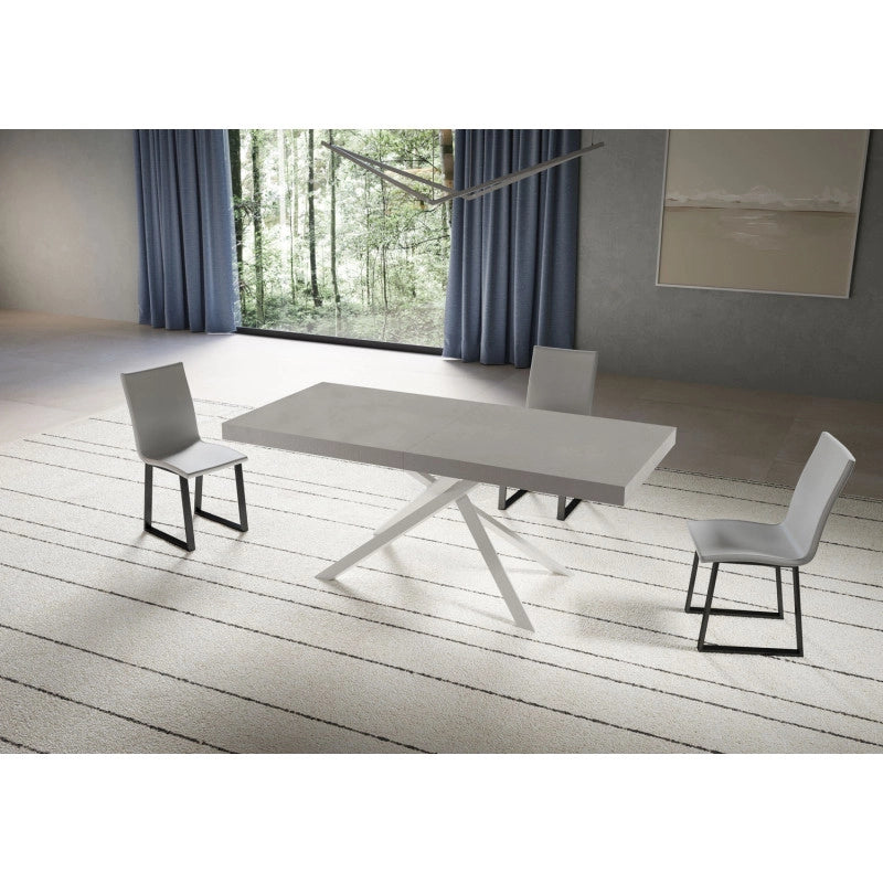 Tavolo allungabile 200/304x90 cm Niket telaio Bianche - Cashmere