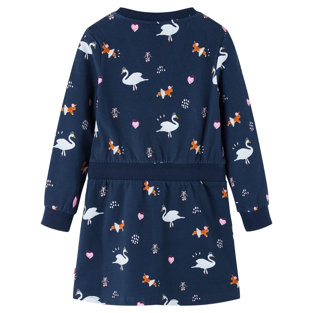 Abito da Bambina a Maniche Lunghe Blu Marino 116 CFW7542369