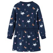 Abito da Bambina a Maniche Lunghe Blu Marino 116 CFW7542369