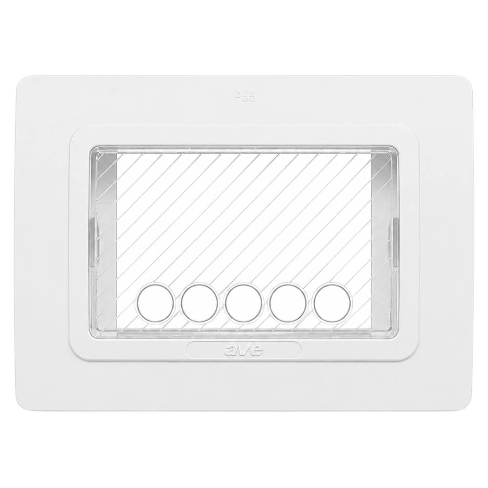 Placca autoportante stagna ip55 s44 con sportello e membrana