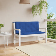 Cuscini per Panca 2 pz Blu 120x50x7 cm in Tessuto Oxford
