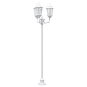 Lampada da giardino vintage 57 x 49 x 241 cm illuminazione potente atmosfera accogliente alluminio bianco 02_0058414