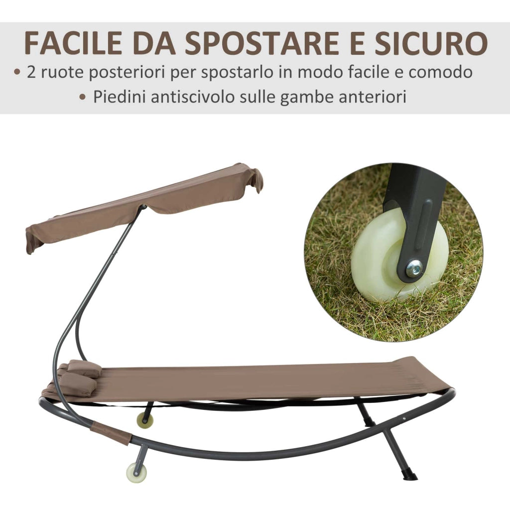 Letto Matrimoniale Parasole Regolabile ¨C zephmum ¨C Marrone 200x175x134 cm