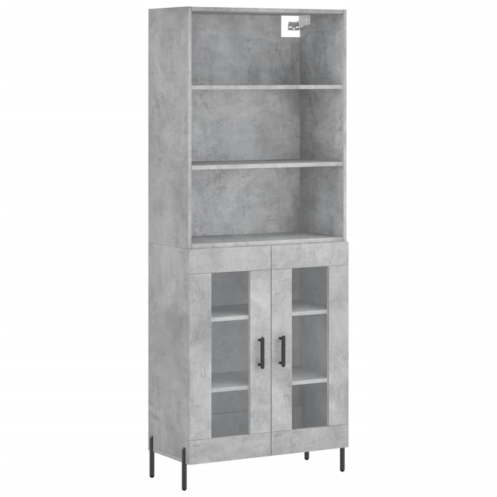 Buffet credenza cassettiera armadio mobile contenitore organizer cucina soggiorno salotto alto 69,5 x 34 x 180 cm legno ingegnerizzato grigio 02_0034506