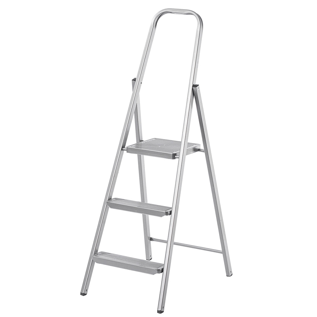 Scala domestica pieghevole in acciaio KADAX a 3 gradini, lato singolo
