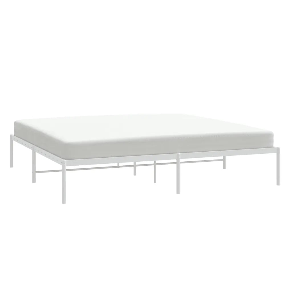 Letto matrimoniale | Letto per adulti | Giroletto Metallo Bianco 183x213 cm
