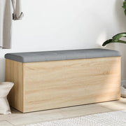 Panca Contenitore-Panca con Vano Portaoggetti-Sgabello in rovere Sonoma 102x42x45 cm in legno ingegnerizzato