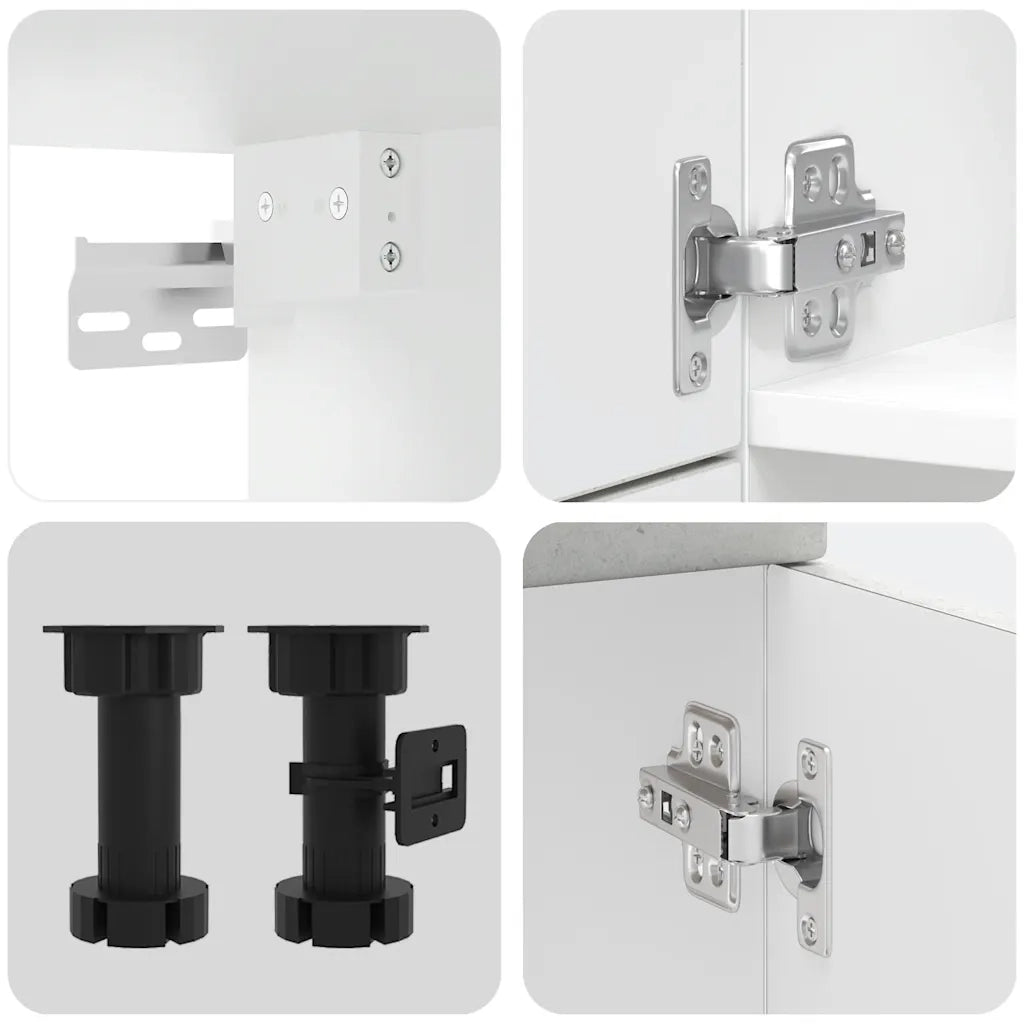 Set Mobili da Cucina 7 pz Kalmar Grigio Cemento in Truciolato 3314765