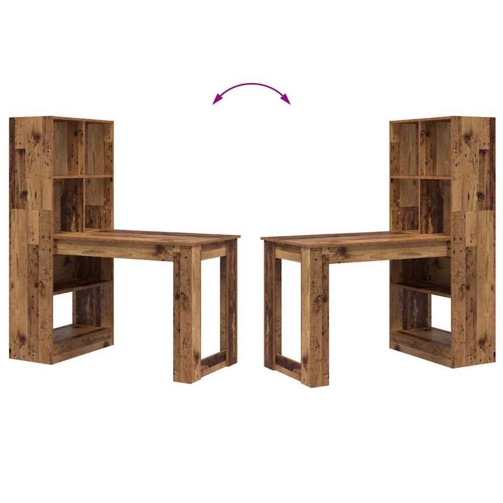 vidaXL Scrivania Legno vecchio 122 x 67 x 145 cm Legno multistrato