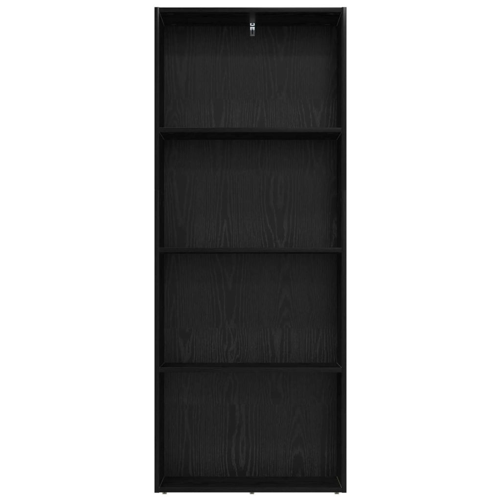 Scaffale Autoportante Rovere Nero 60 x 30 x 151,5 cm