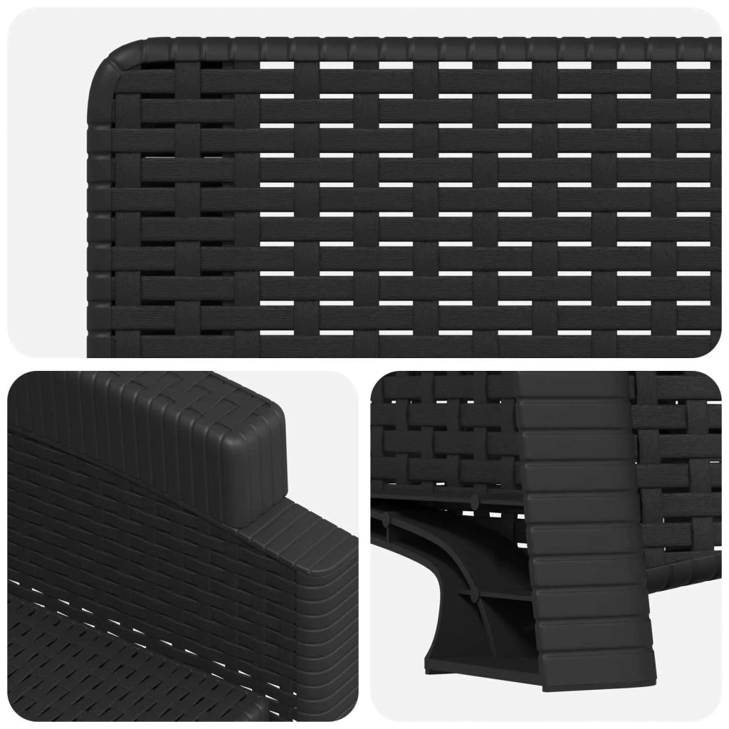 Sedia da giardino reclinabile effetto rattan Antracite PP 8011992