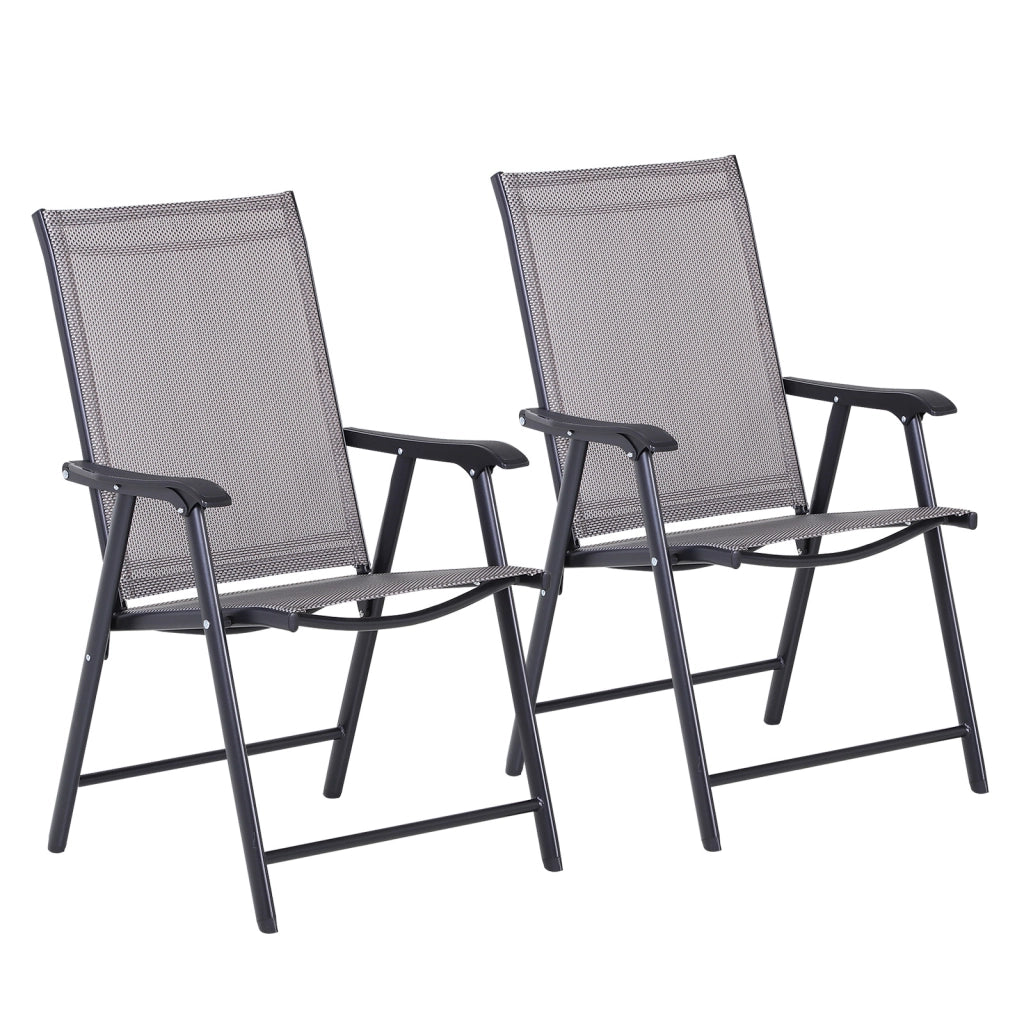 Sedia da pranzo con braccioli 2 pezzi ¨C zephmum ¨C Grigio Metallo 58x64x94 cm
