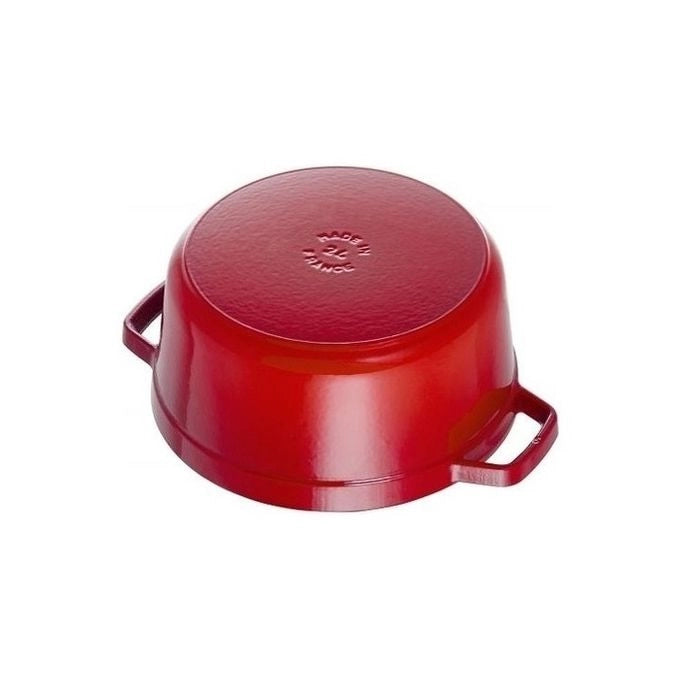 Staub 40509-820 Cocotte Casseruola in Ghisa Diametro 20 cm Capacita' 2,2 L Adatta a Tutti i Piani Cottura incluso Induzione Forno e Grill Colore Ciliegia (frutto)