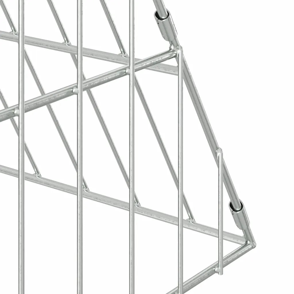 Gabbia per Conigli Argento 650 x 100 x 85 cm Acciaio zincato