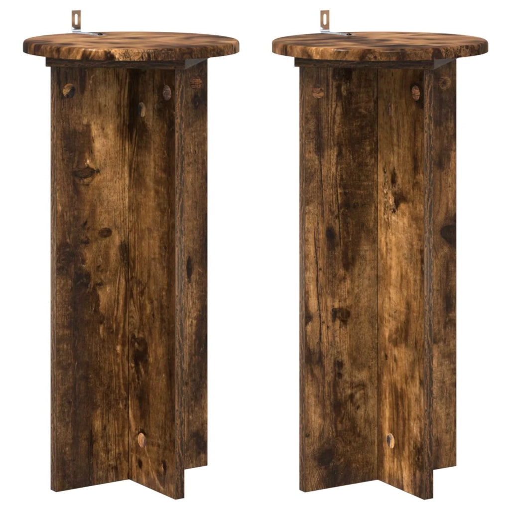 Supporto per piante 2 pcs Rovere Fumo 29,5 x 29,5 x 60 cm 899722