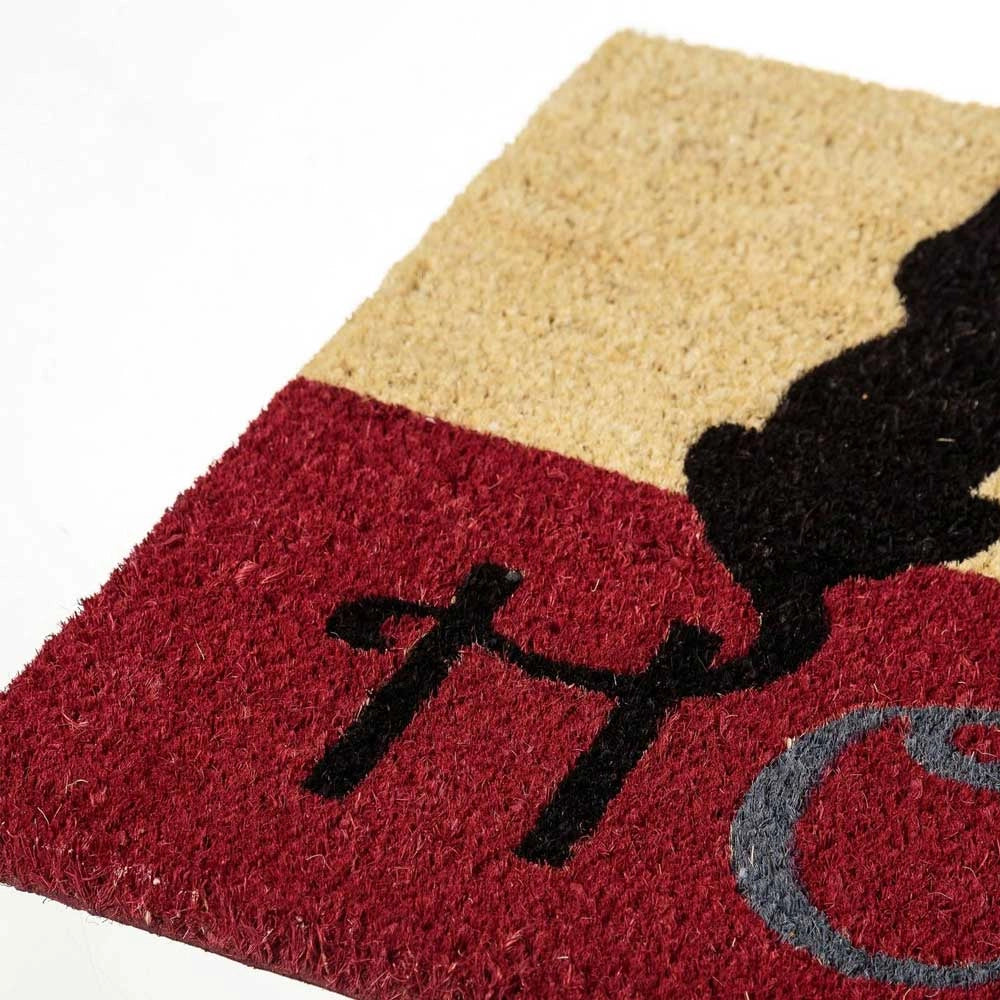 Tappeto Zerbino Gatti Home in Fibra di Cocco 60x40cm Ingresso Casa Rosso Beige