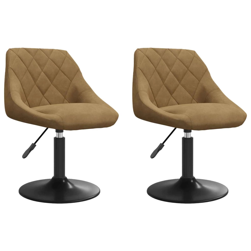 Sedie da Pranzo Girevoli 2 pcs Marrone 46 x 44 x 77,5 cm 335325