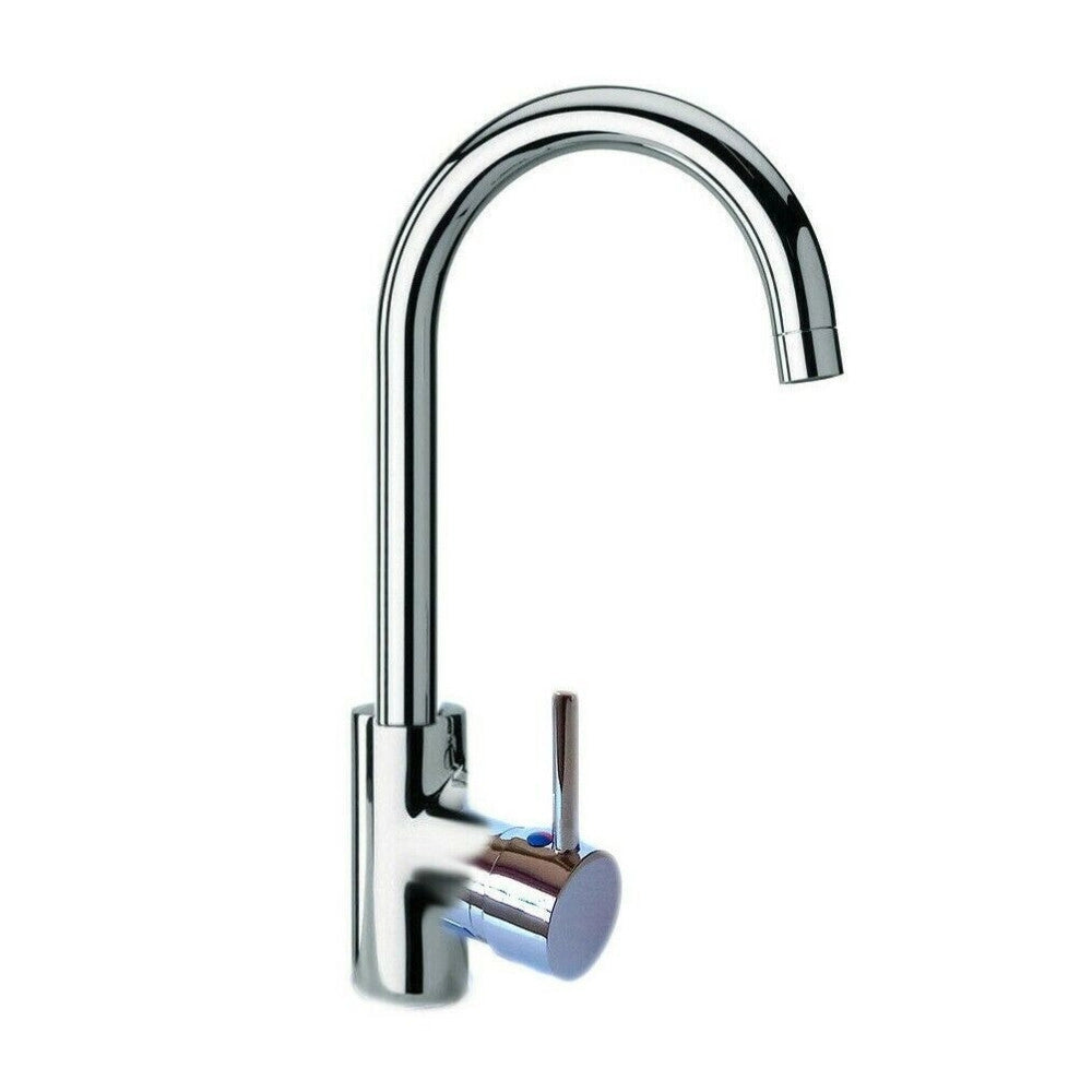 Trade Shop - Rubinetto Lavello Cucina Canna Alta Girevole 360° Miscelatore Monocomando 69145 -