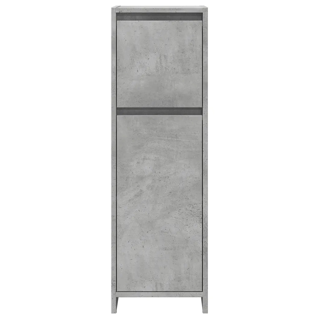 Mobile da Bagno Grigio Cemento 30x30x95 cm in Legno Multistrato 856060