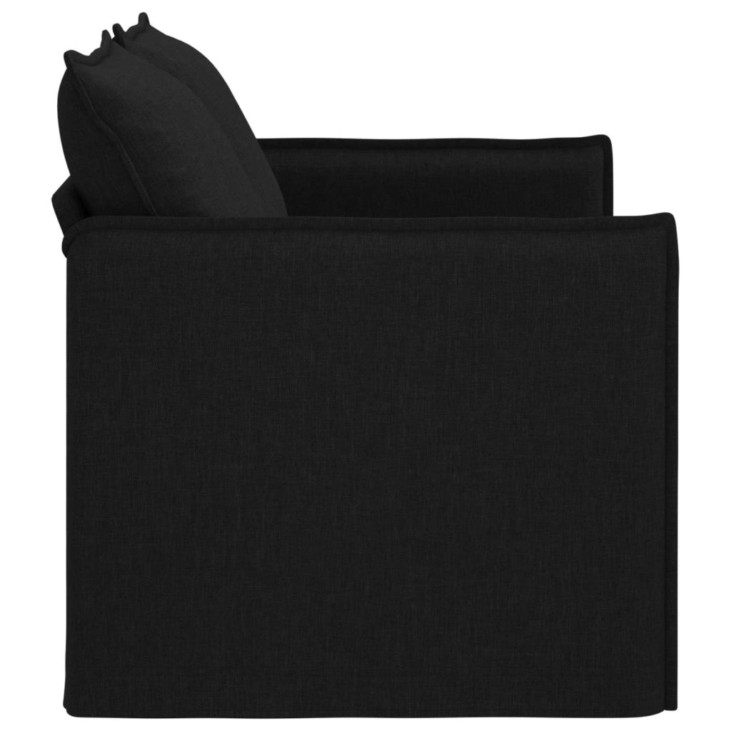 Divano | Divano da soggiorno | Sofa Nero 136 x 82 x 85 cm Tessuto