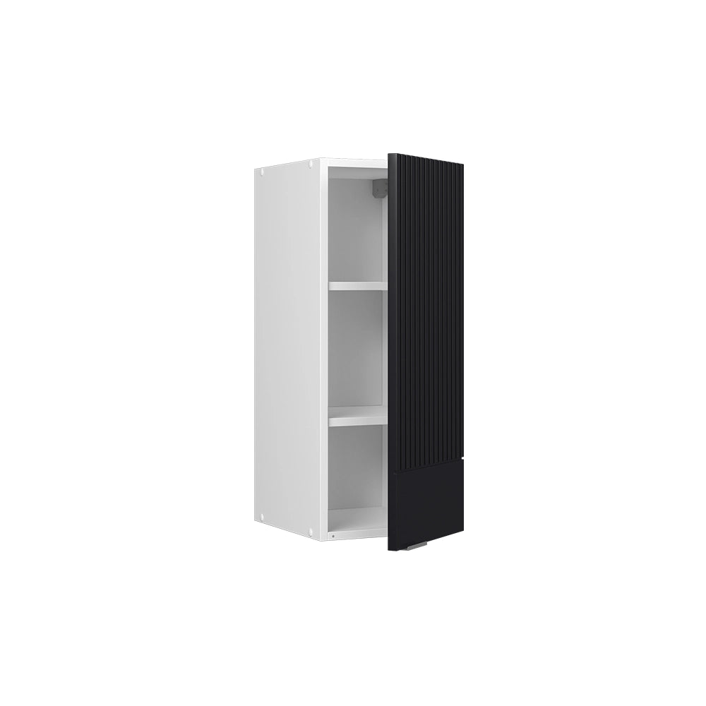 Vicco Pensile da cucina Nero a righe 30 cm