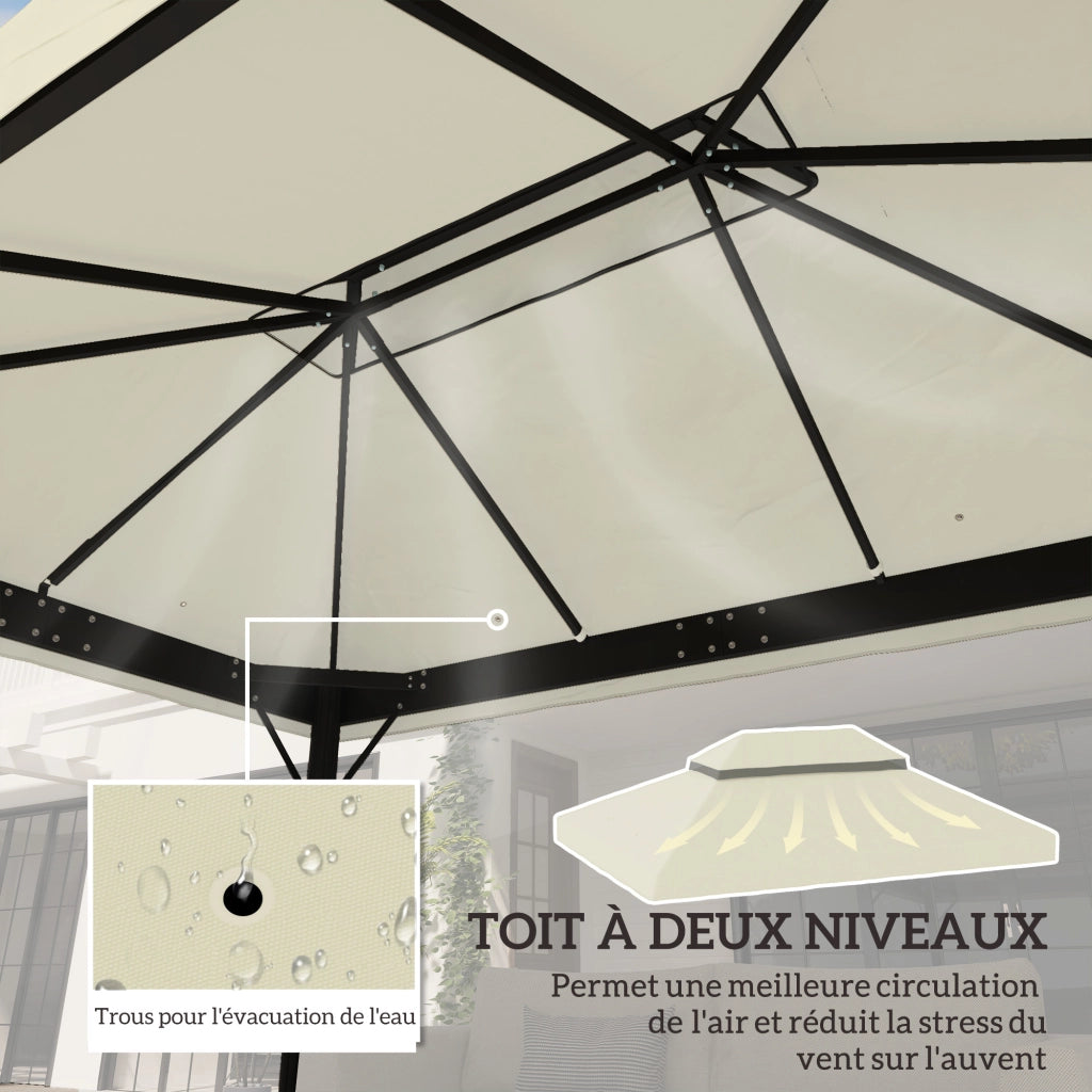 Toile per Tonnelle ¨C zephmum ¨C 4x3 m Crema UPF30+