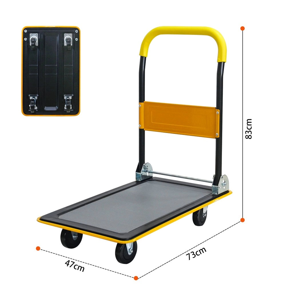 Carrello Piattaforma Pieghevole ¨C MINIMAL ¨C 150 kg, Ruote 360¡ã, Giallo