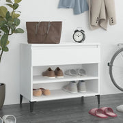 Scarpiera-Scaffale per scarpe Bianca 70x36x60 cm in Legno Multistrato 360169