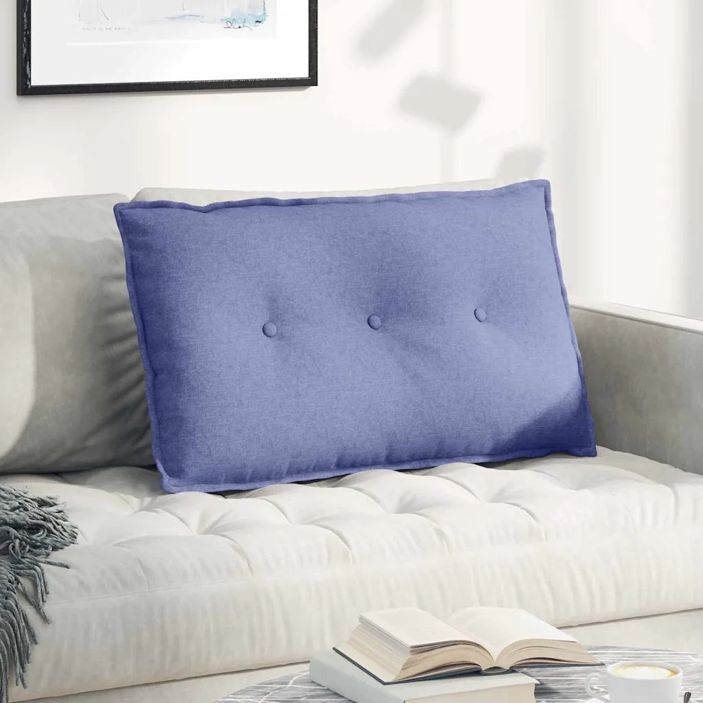 Cuscino per Schiena | Cuscino dorsale Blu jeans 80 x 19 x 50 cm Tessuto