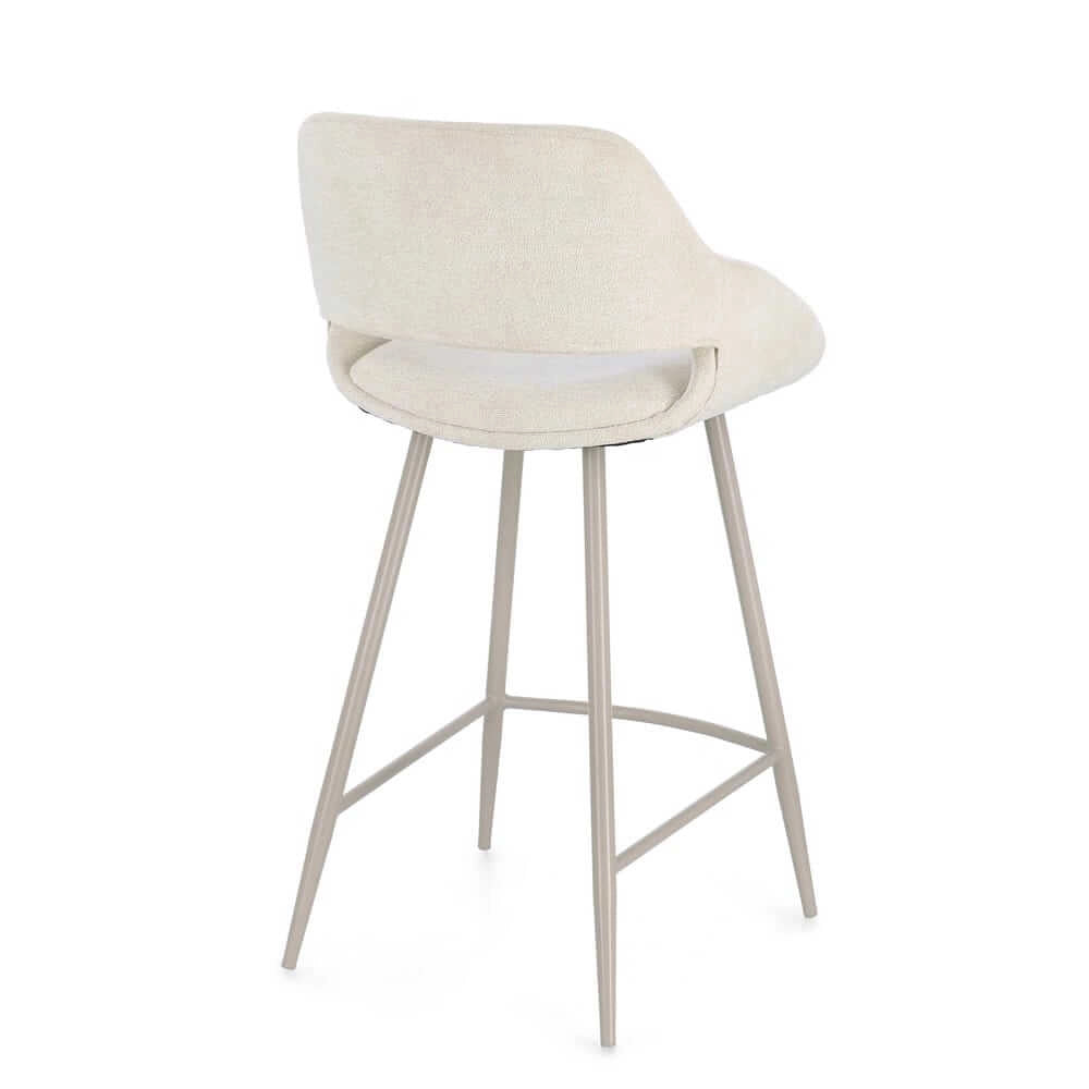 Set di 2 Sgabelli da Cucina Imbottiti con Gambe in Acciaio - LODIA