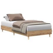 Letto singolo | Letto per adulti | Giroletto senza Materasso Rovere Artigianale 90x200 cm