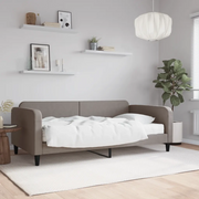 Divano Letto con Materasso Tortora 100x200 cm in Tessuto 3196806