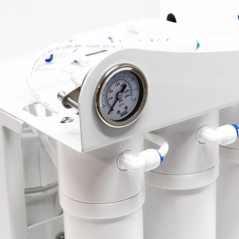 Naturewater Impianto osmosi inversa, filtrazione a 5 stadi 180 l/giorno, con serbatoio e manometro