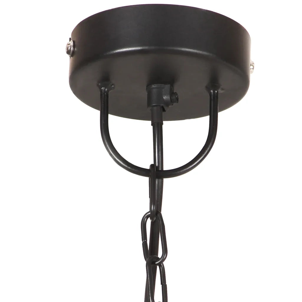 Lampada a Sospensione Industriale 25 W Nera Rotonda 42 cm E27 cod mxl 67443